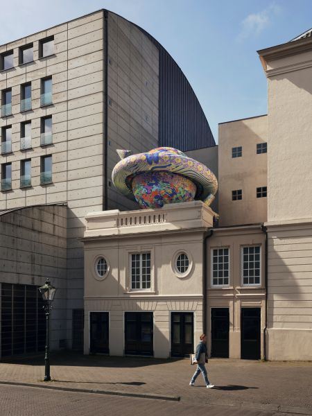 Yamuna Forzani op het dak bij de Koninklijke Schouwburg